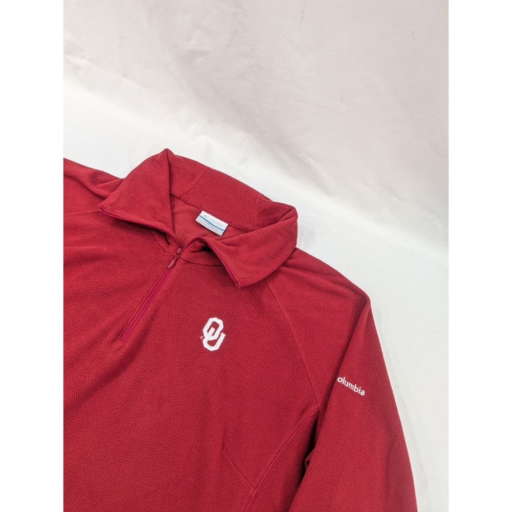 Columbia‎ Oklahoma OU Sooners Women's Lightweight Quarter Zip Fleece XL Maroon